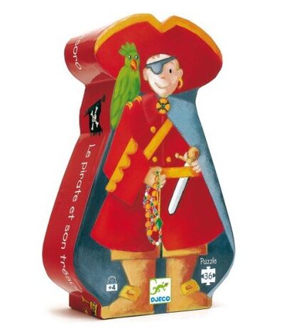 PUZZLE SILHOUETTE - LE PIRATE ET SON TRESOR 36 PCS 4+
