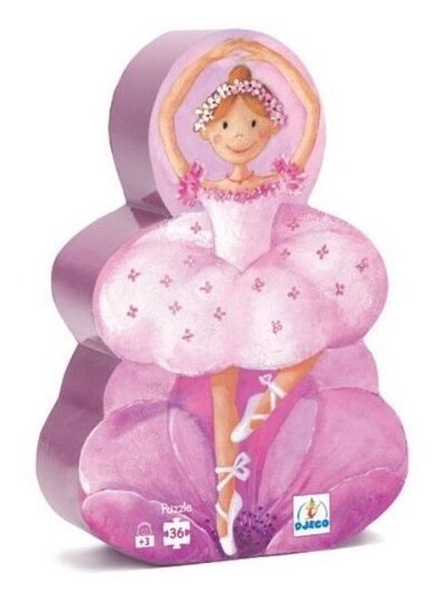 PUZZLE SILHOUETTE - LA BALLERINE A LA FLEUR 36 PCS 4+