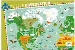 PUZZLE OBSERVATION - TOUR DU MONDE 200 PCS 6+