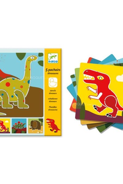 5 POCHOIRS - DINOSAURES 4-7 ANS