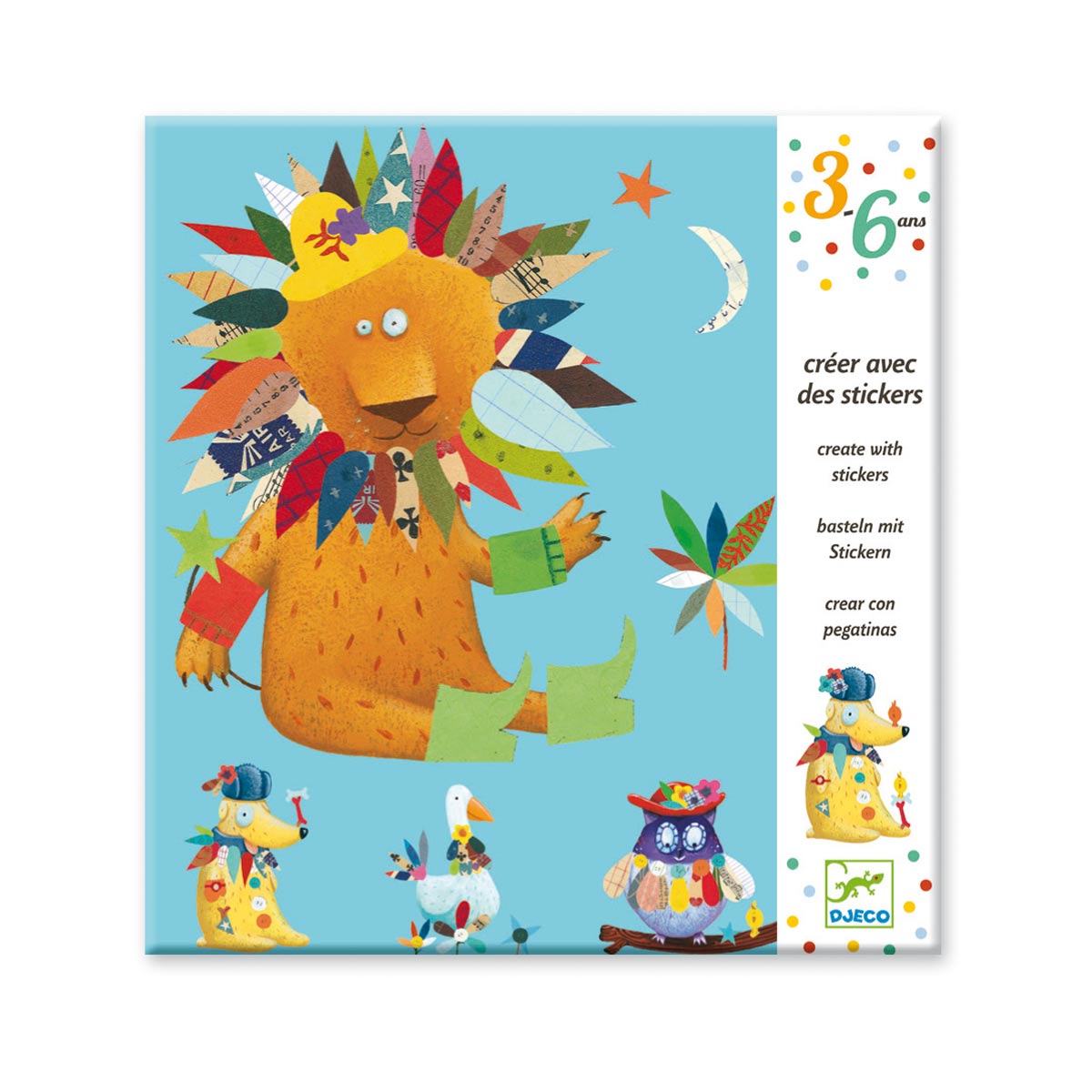 CREER AVEC STICKERS - ANIMAUX 3-6 ANS