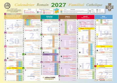 PETIT CALENDRIER FAMILIAL CATHOLIQUE ROMAIN 2027 - POUR LES FORMES ORDINAIRE ET EXTRAORDINAIRE