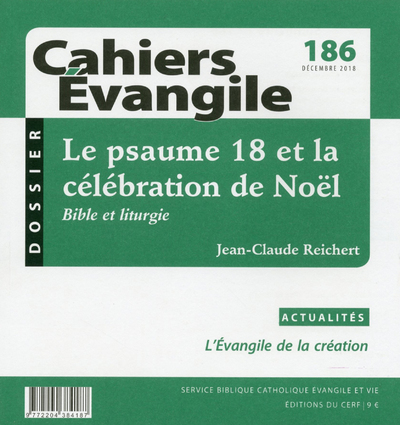 CE ETUD* 186 LE PSAUME 18 ET LA CELEBRATION DE NOEL