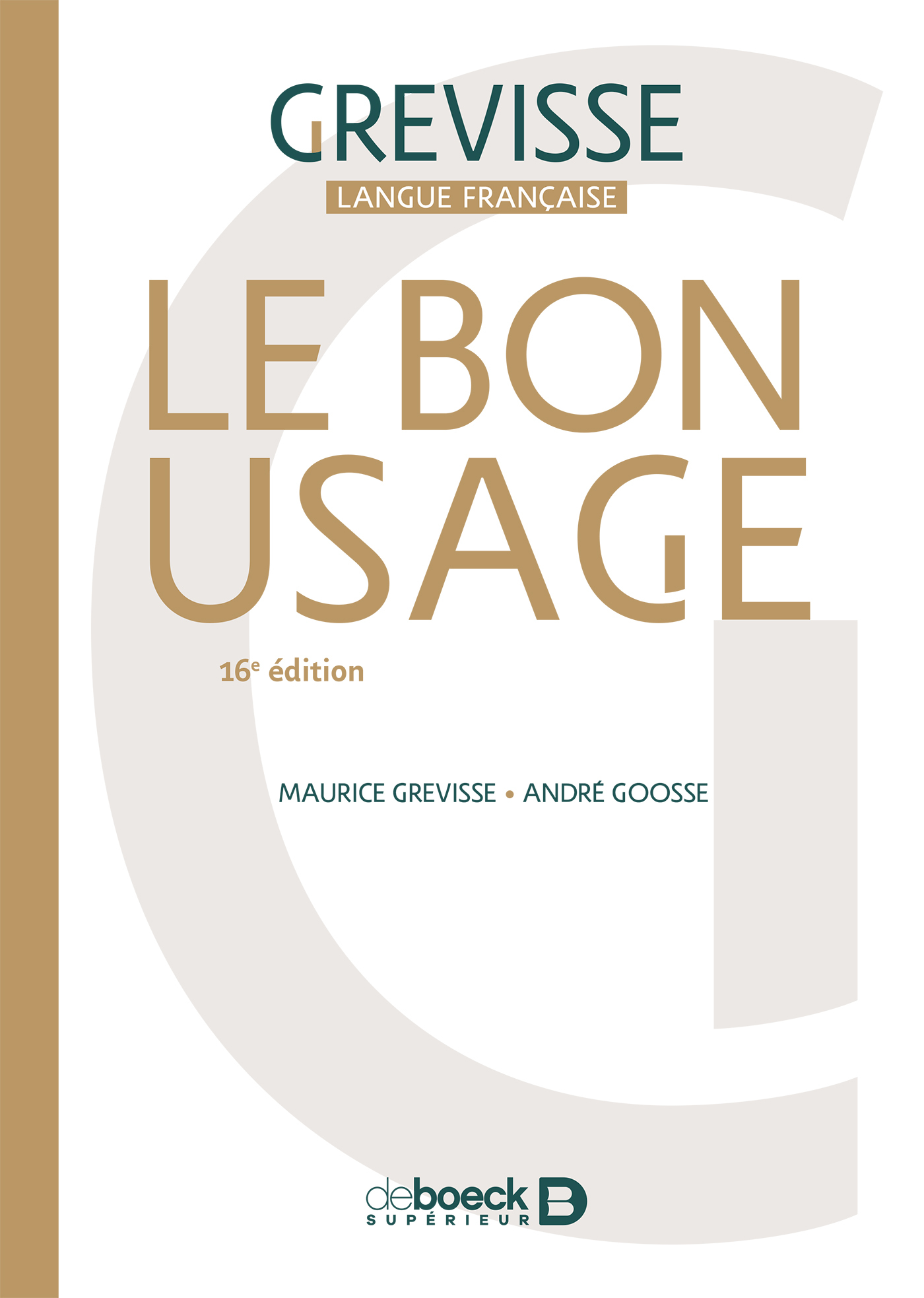 LE BON USAGE 16E EDITION 2016