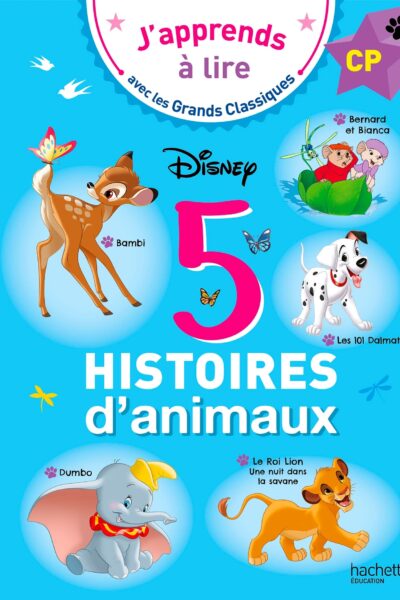 DISNEY - 5 HISTOIRES D'ANIMAUX CP