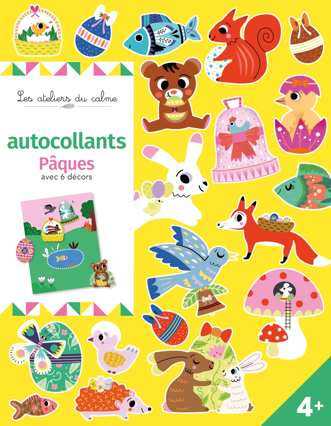 AUTOCOLLANTS PAQUES AVEC 6 DECORS