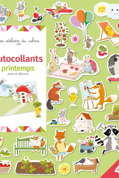 AUTOCOLLANTS PRINTEMPS - AVEC 6 DECORS