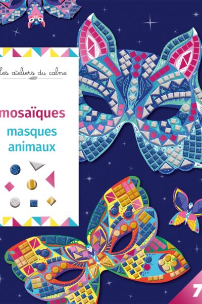 MOSAIQUES MASQUES ANIMAUX - POCHETTE AVEC ACCESSOIRES