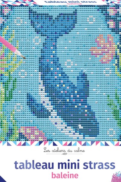 TABLEAU MINI STRASS BALEINE - BOITE AVEC ACCESSOIRES