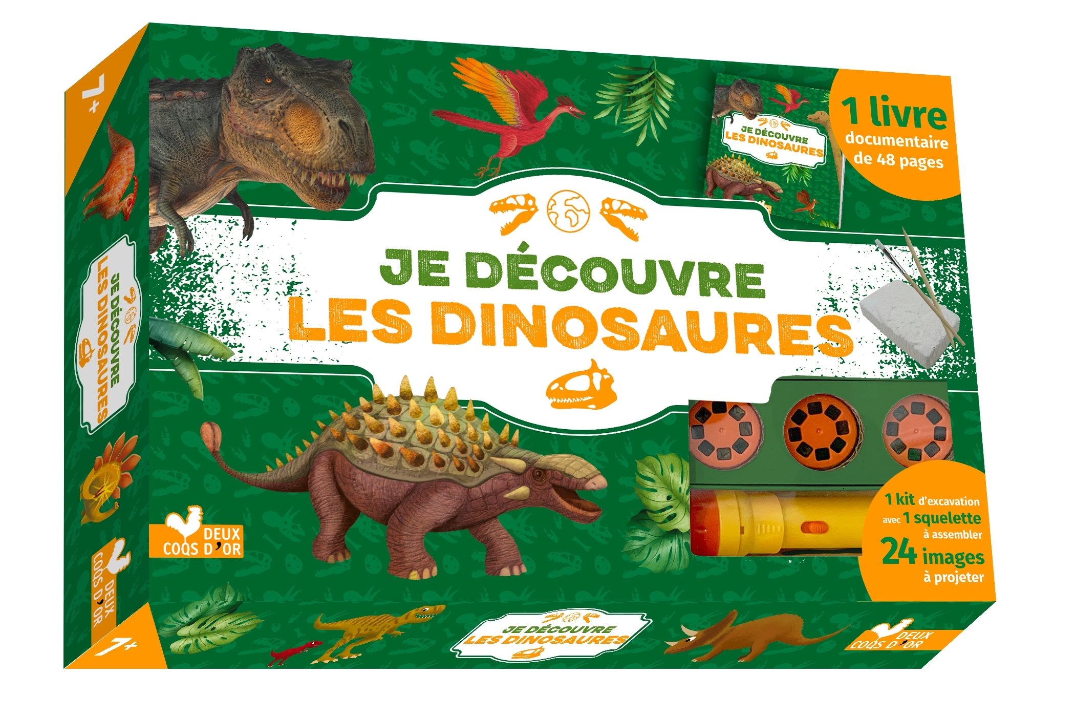 JE DECOUVRE LES DINOS - COFFRET AVEC LAMPE ET KIT EXCAVATION