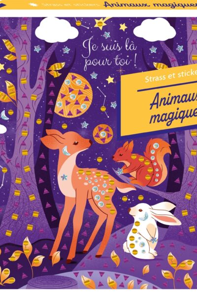 LES ATELIERS DE MARION BLANC - STRASS ET STICKERS ANIMAUX MAGIQUES - BOITE AVEC ACCESSOIRES