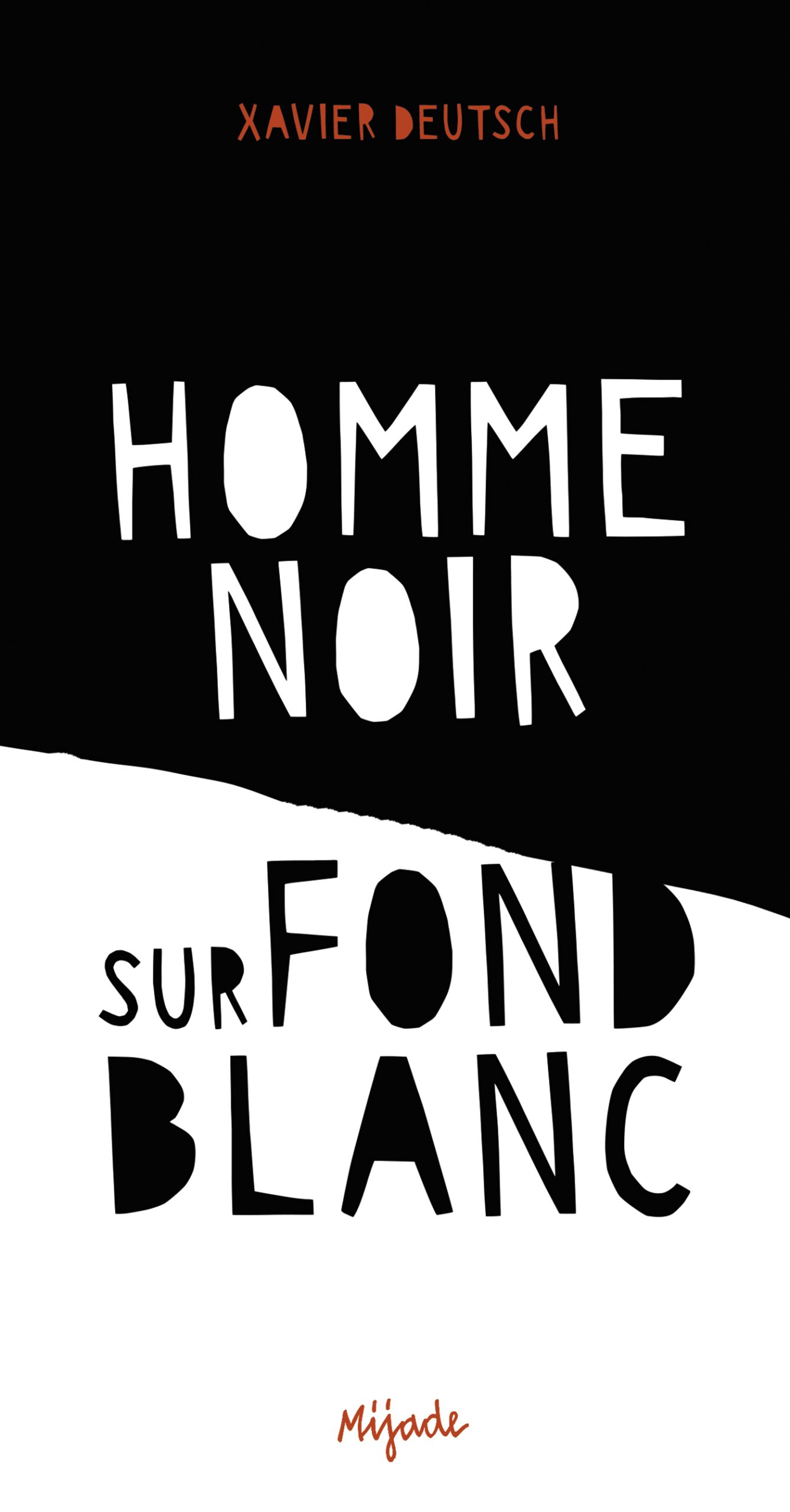 HOMME NOIR SUR FOND BLANC
