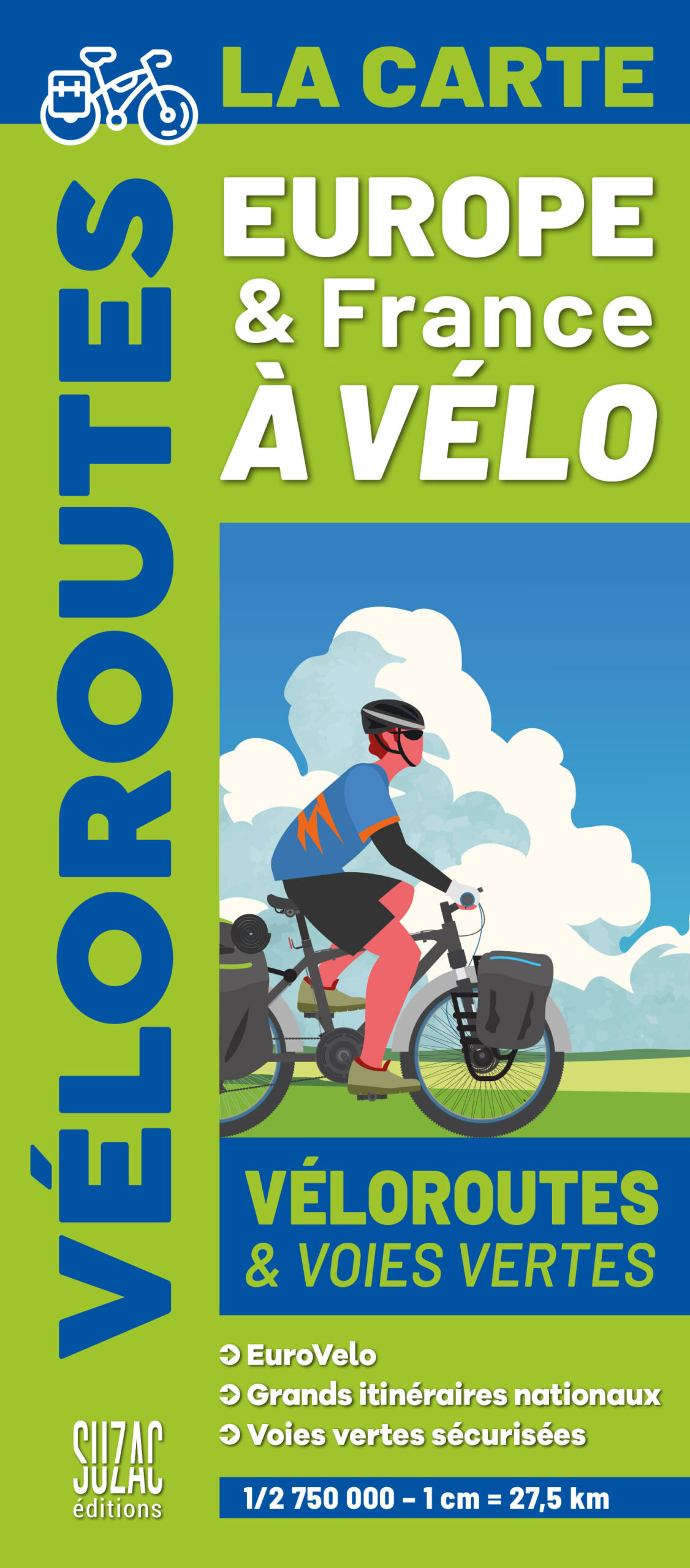 EUROPE ET FRANCE A VELO, LA CARTE