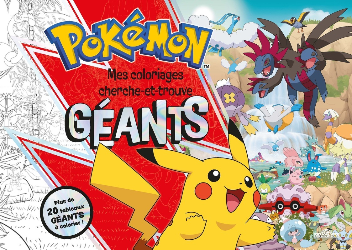 POKEMON - MES COLORIAGES CHERCHE-ET-TROUVE GEANTS