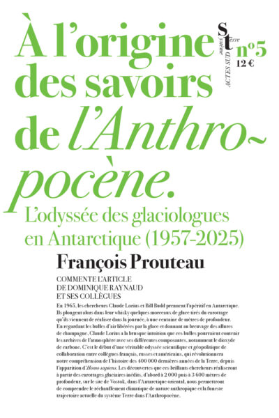 A L'ORIGINE DES SAVOIRS DE L'ANTHROPOCENE