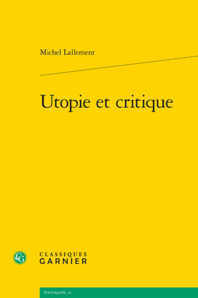 UTOPIE ET CRITIQUE