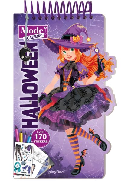 CARNET CREATIF MODE ACADEMY HALLOWEEN (AVEC UN BRACELET)