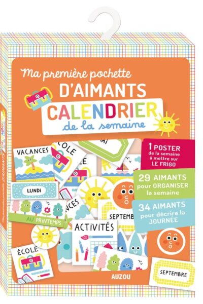 MA PREMIERE POCHETTE D AIMANTS CALENDRIER DE LA SEMAINE