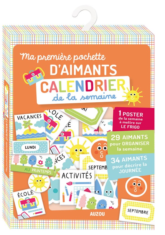 MA PREMIERE POCHETTE D AIMANTS CALENDRIER DE LA SEMAINE