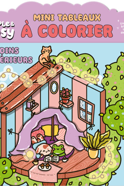 MINI TABLEAUX COSY A COLORIER - JARDINS INTERIEURS (AVEC STYLO GEL)