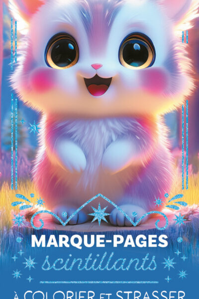 MARQUE-PAGES SCINTILLANTS COLORIER ET A STRASSER BLEU