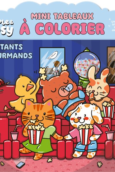 MINI TABLEAUX COSY A COLORIER - INSTANTS GOURMANDS (AVEC STYLO GEL)