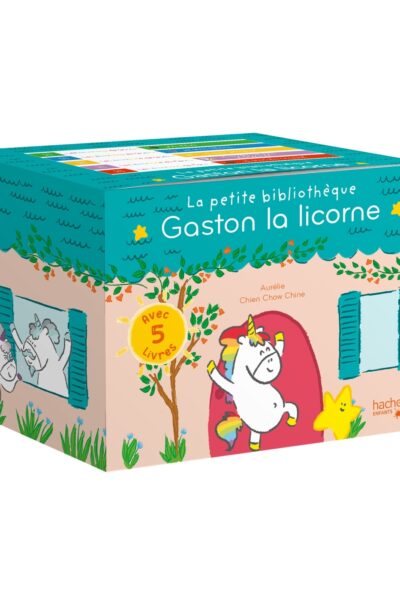 LA PETITE BIBLIOTHEQUE GASTON 2 AVEC 5 LIVRES