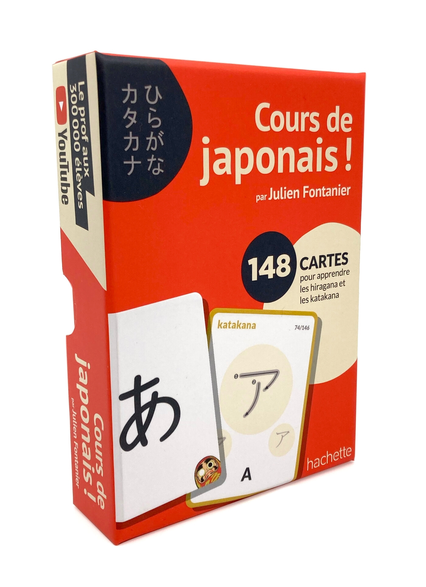 COURS DE JAPONAIS ! PAR JULIEN FONTANIER BOÎTE 148 CARTES POUR APPRENDRE LES HIRAGANA ET KATAKANA