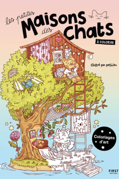 LES PETITES MAISONS DES CHATS A COLORIER