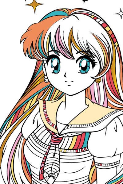 MARQUE-PAGES A COLORIER MANGAS