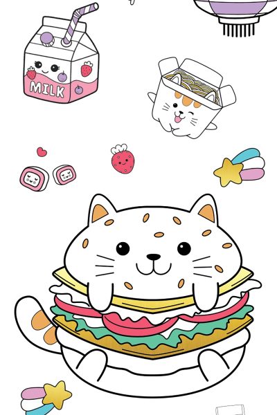 KAWAII - 50 MARQUE-PAGES A COLORIER