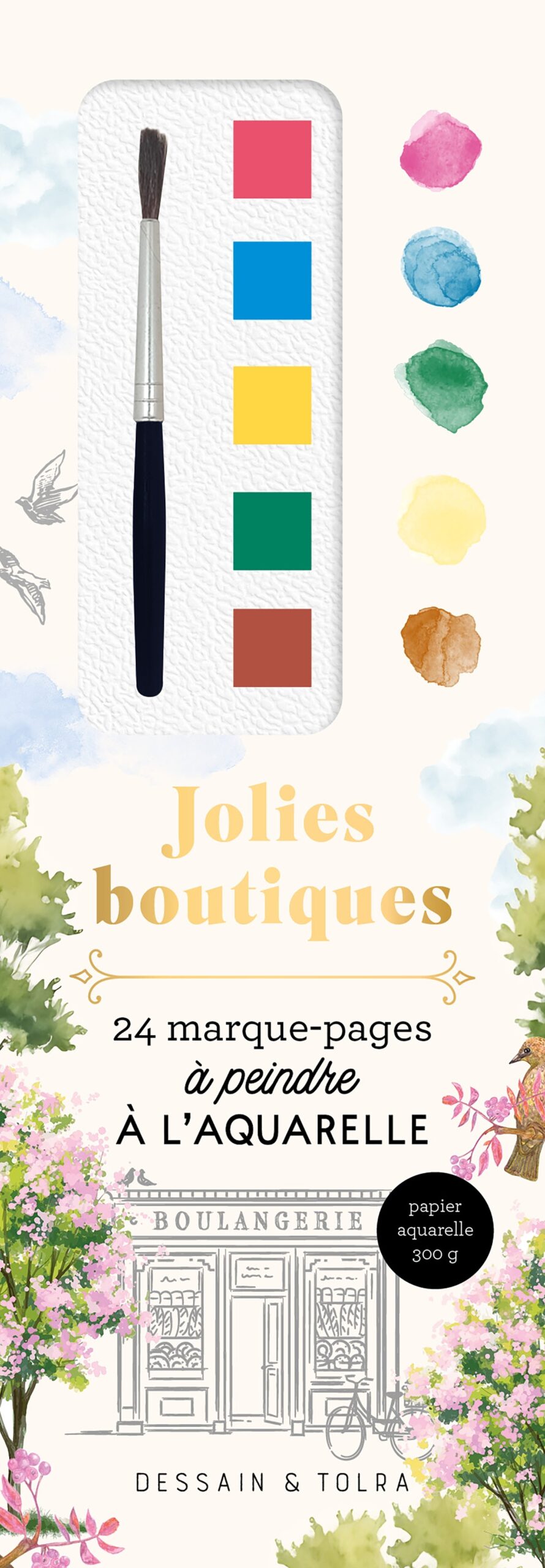 MARQUE-PAGES A PEINDRE A L'AQUARELLE - JOLIES BOUTIQUES