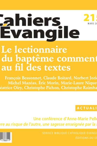 CAHIERS EVANGILE 215 MARS 2026