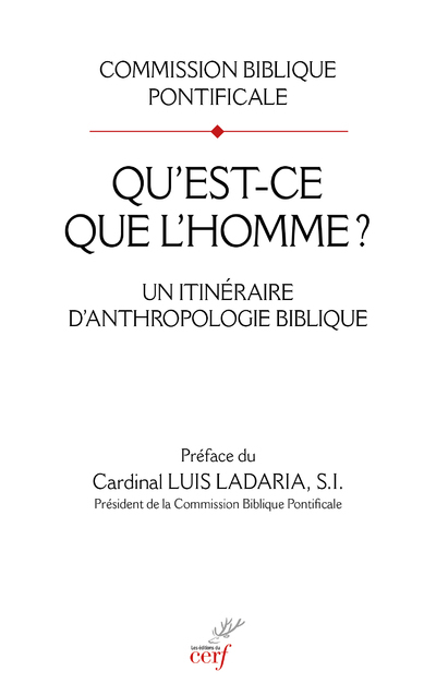 QU'EST-CE QUE L'HOMME ? UN ITINERAIRE D'ANTHROPOLOGIE BIBLIQUE