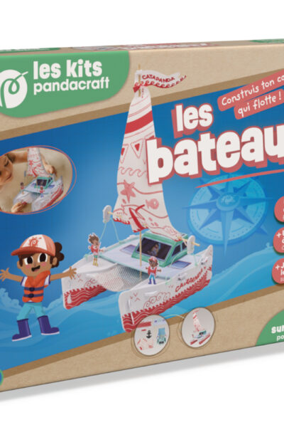 LES BATEAUX - KIT PANDACRAFT 4+ - CONSTRUIS TON BATEAU A VOILE QUI FLOTTE !