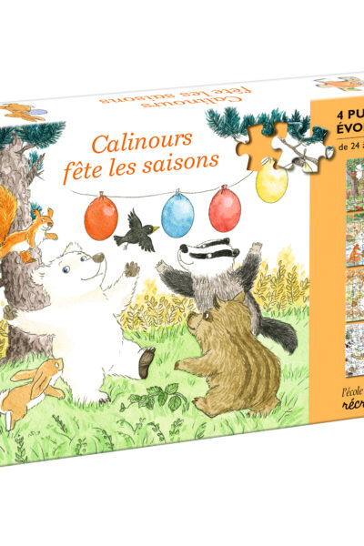 CALINOURS FETE LES SAISONS - 4 PUZZLES EVOLUTIFS