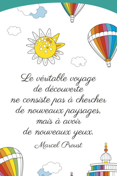 MARQUE-PAGES A COLORIER : ÉLOGE DU VOYAGE