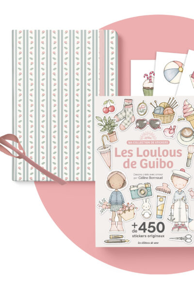 COFFRET JOURNALING MA COLLECTION DE STICKERS : LES LOULOUS DE GUIBO