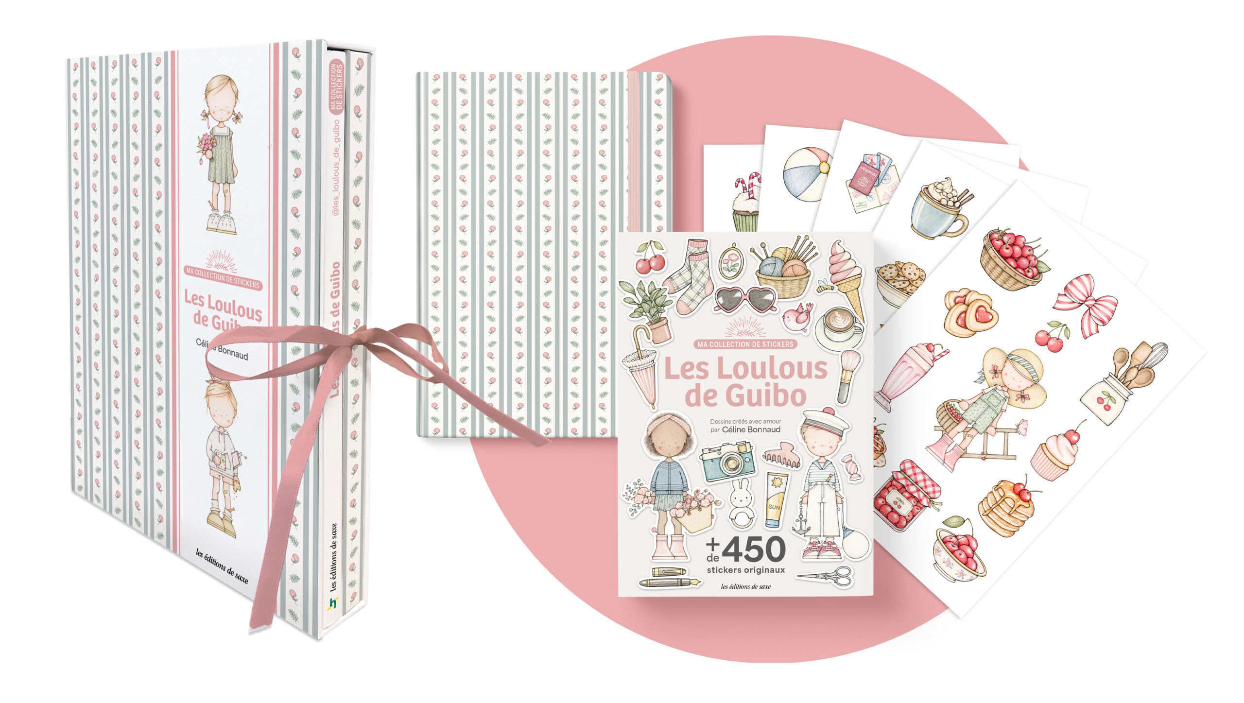 COFFRET JOURNALING MA COLLECTION DE STICKERS : LES LOULOUS DE GUIBO