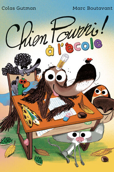 CHIEN POURRI A L'ECOLE