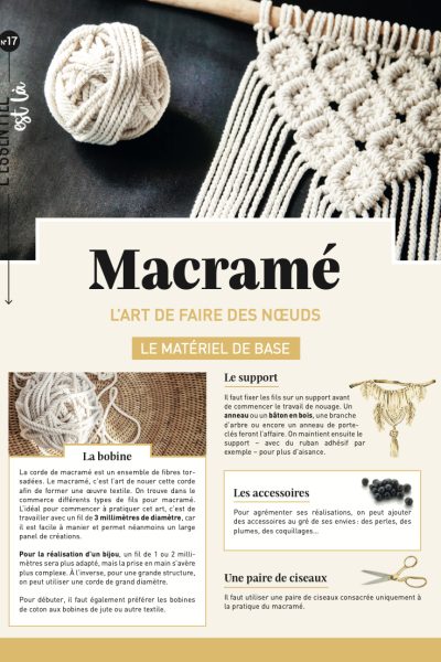 MACRAME - L'ART DE FAIRE DES NOEUDS