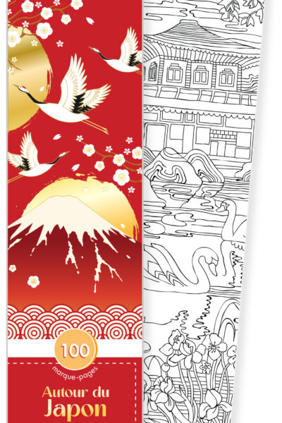 MARQUE-PAGES - AUTOUR DU JAPON - EDITION PREMIUM - 100 MARQUE-PAGES A PEINDRE OU A COLORIER
