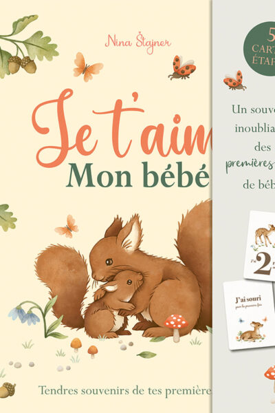 JE T'AIME BEBE - 5 CARTES ETAPES