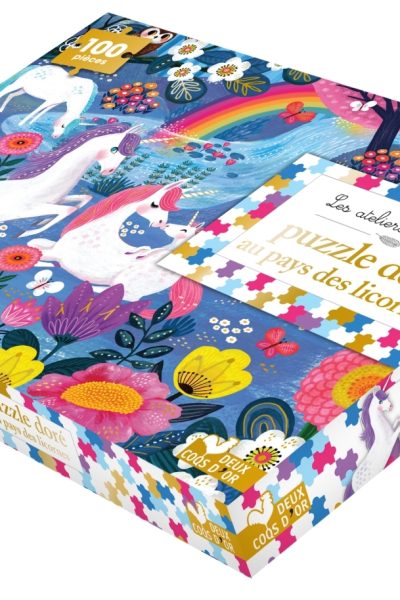 PUZZLE DORE AU PAYS DES LICORNES 100PCS