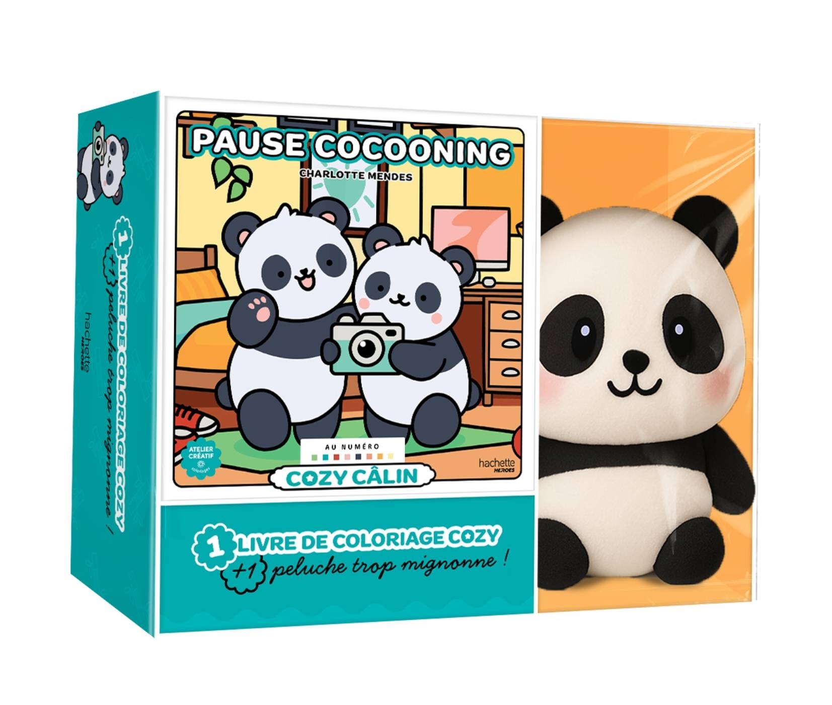 COFFRET COZY CÂLIN : PAUSE COCOONING + PELUCHE PANDA