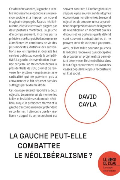 LA GAUCHE PEUT-ELLE COMBATTRE LE NEOLIBERALISME ?