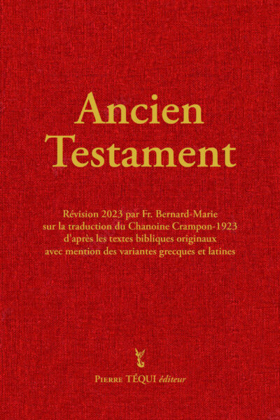 ANCIEN TESTAMENT - CHANOINE CRAMPON