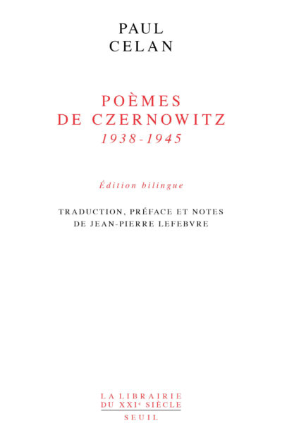 POEMES DE CZERNOWITZ (1938-1945)