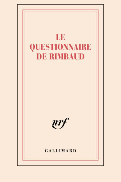 CARNET "LE QUESTIONNAIRE DE RIMBAUD" (PAPETERIE)