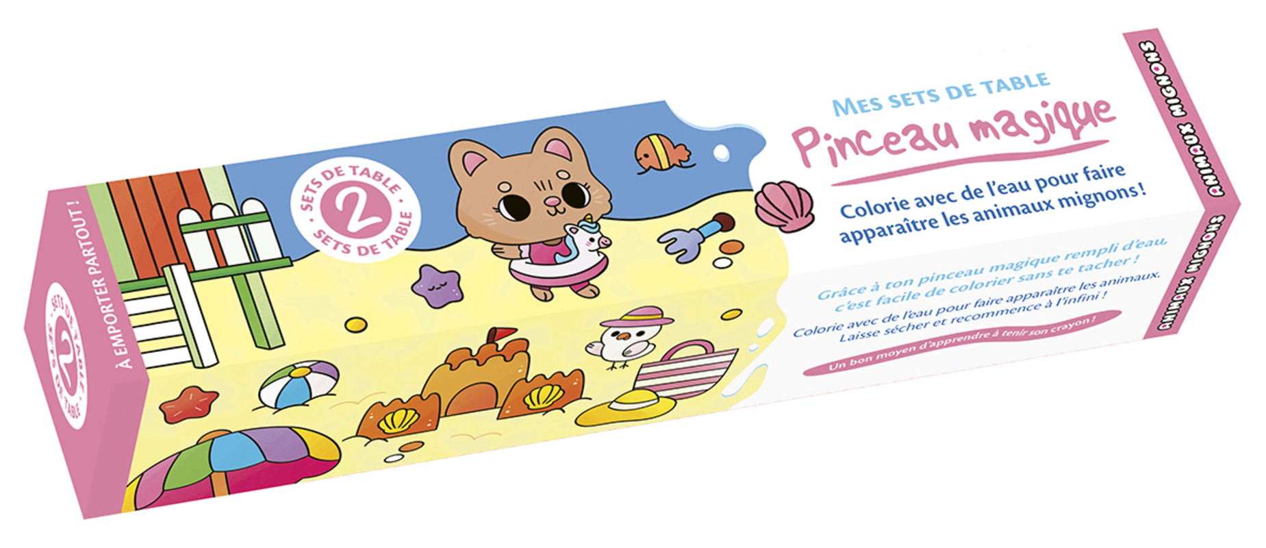 ANIMAUX MIGNONS - MES 2 SETS DE TABLE PINCEAU MAGIQUE
